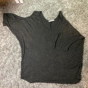 Cold Shoulder thin charcoal grey top!